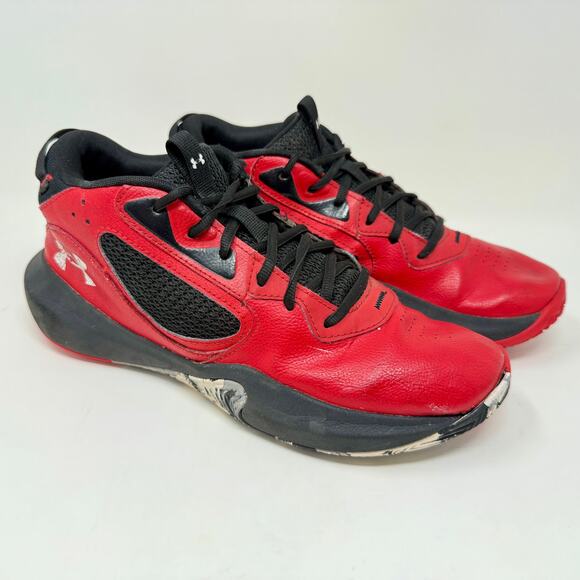 Under Armour UA Lockdown 6 Basketball Shoes Mens11 Red Black L.4.7 - Picture 4 of 15